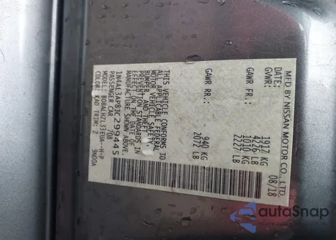 2018 Nissan Altima 2.5 Sr from USA, damaged, VIN 1N4AL3AP8JC299445